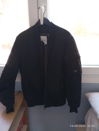 Chaqueta Bomber Pull&Bear Negra Caballero