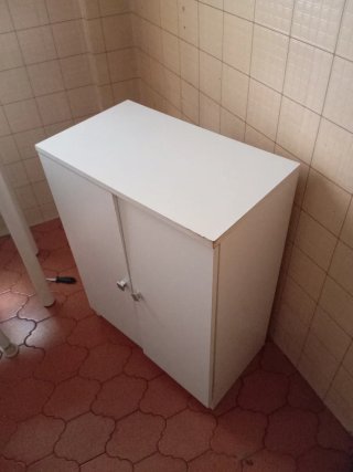 lote, Armario blanco 3 puertas, mueble bajo y alto
