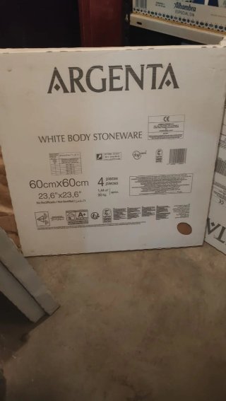 Caja Azulejos Cerámica Argenta White Body