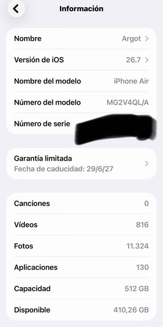 iPhone Air - Impecable / Como nuevo