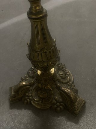Juego Herramientas Chimenea Vintage Metal Dorado