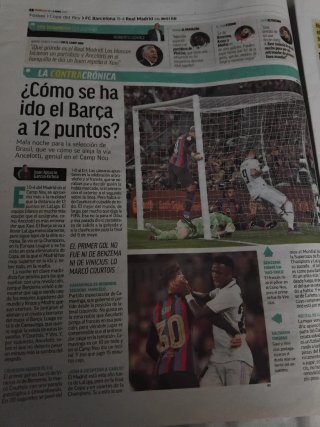Periódico Barça vs Real Madrid Copa 23/24