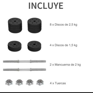 Mancuernas Homcom 30 kg