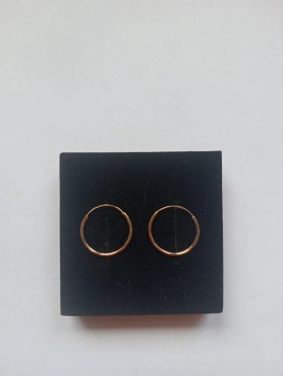 Pendientes aro 14mm oro amarillo 9K.