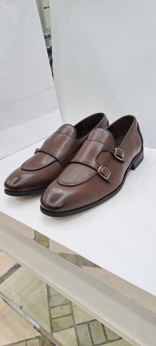 Scarpe uomo similpelle doppia fibbia 44