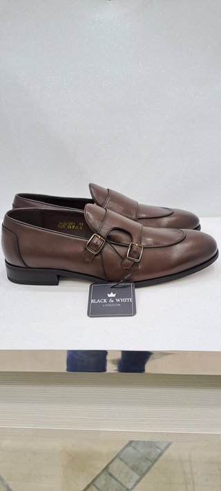 Scarpe uomo similpelle doppia fibbia 44