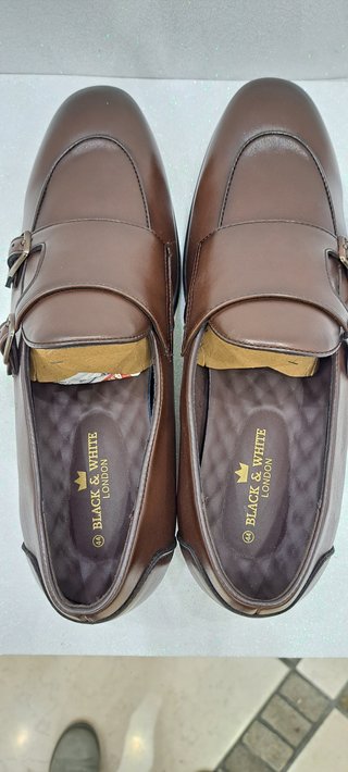 Scarpe uomo similpelle doppia fibbia 44