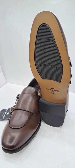Scarpe uomo similpelle doppia fibbia 44