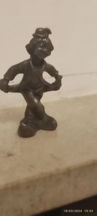 Miniatura antigua payaso de bronce para que elijas