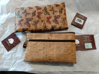 Lote Cartera y Monedero Corcho Natural Nuevos