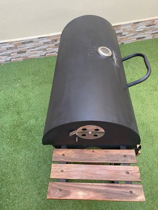 Barbacoa de jardín metal y madera
