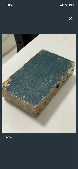 Caja Joyero Siglo XIX Raíz madera y Madre Perla