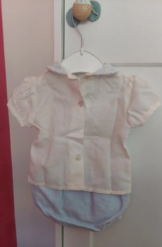 Conjunto ceremonia azul y brige bebé niño T.3 M