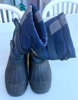 Botas de agua y nieve azul/gris