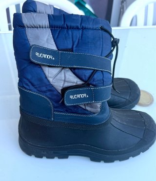 Botas de agua y nieve azul/gris