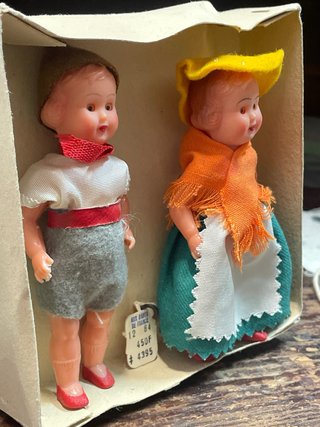 Coppia di Bambole Vintage O.M.R. Italia