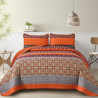 Wongs Bedding - Juego de edredón boho,