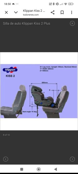 2 Sillas de coche Klippan gris