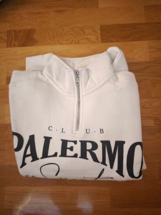 Sudadera Bershka Blanca con Cremallera