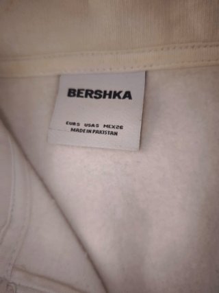 Sudadera Bershka Blanca con Cremallera
