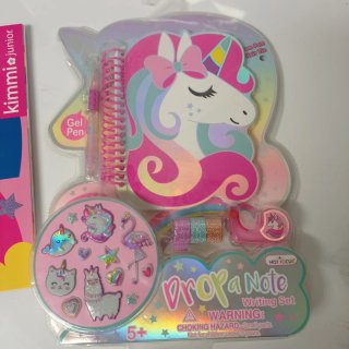 Set Escritura y Cuaderno Colorear Unicornio