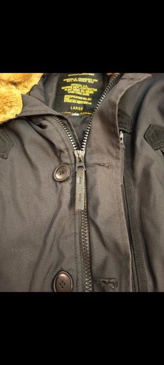 Parka Alpha Industries Negra Talla L