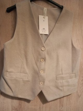 Chaleco beige talla S