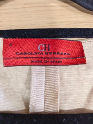 Vestido Carolina Herrera Beige/Oro
