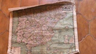 Mapa España y Portugal 1936