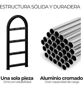 Zapatera de tubo metálica y plástica