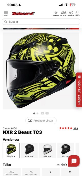 Casco Shoei NXR 2 Amarillo fluor/Negro/Blanco.