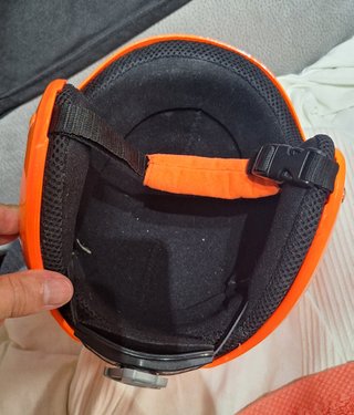 Casco de esquí naranja