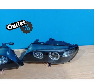 LK FAROS BMW E46 COUPE 03-06 XENON OJOS ANGEL CCFL FONDO NEG