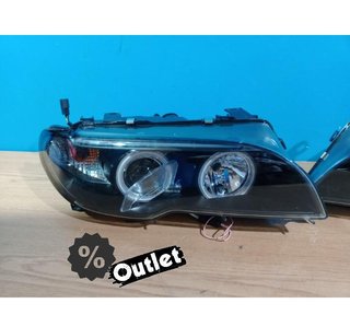 LK FAROS BMW E46 COUPE 03-06 XENON OJOS ANGEL CCFL FONDO NEG