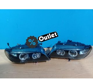 LK FAROS BMW E46 COUPE 03-06 XENON OJOS ANGEL CCFL FONDO NEG
