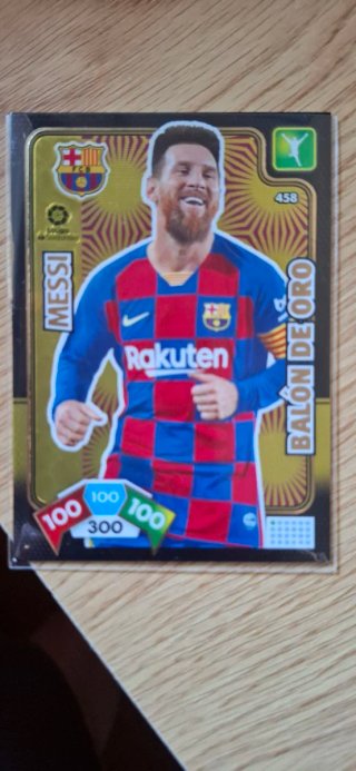 Cromo Messi Balón de Oro Adrenalyn 458