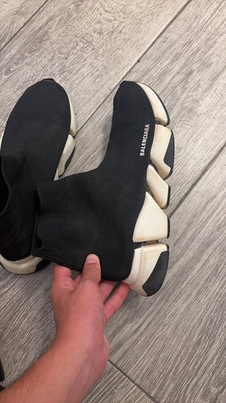 Balenciaga Speed sneakers nere e bianche