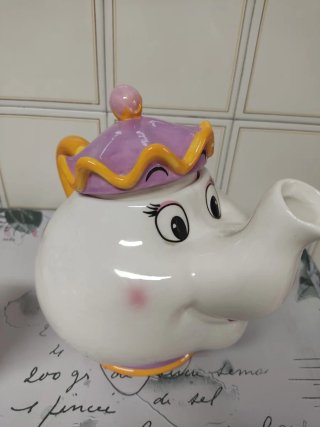 Sra Potts y Chip Bella y Bestia Cerámica