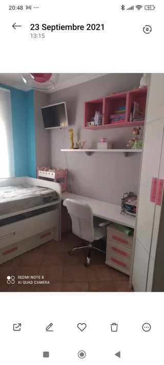 Dormitorio juvenil cama nido y armario
