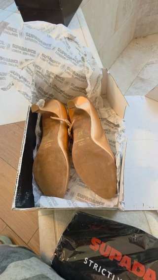 Zapatos de baile Supadance dorados talla 38