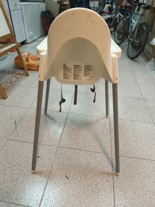 Trona Silla para comer bebé blanca