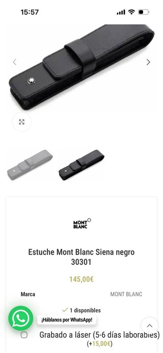 Estuche Montblanc para bolígrafos