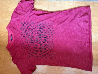 Camiseta Desigual roja con estampado