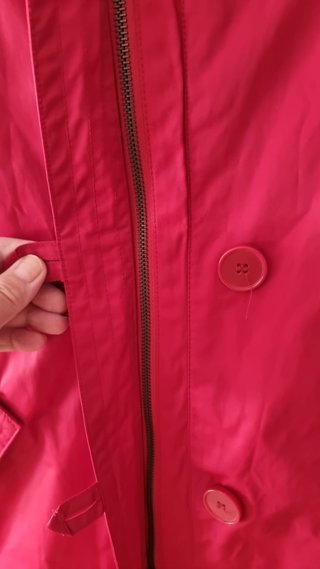 Gabardina Zara Mujer Rojo Frambuesa