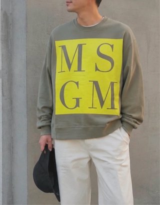 Felpa MSGM con logo giallo taglia xl