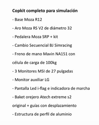 Copkit completo para simulación de conducción