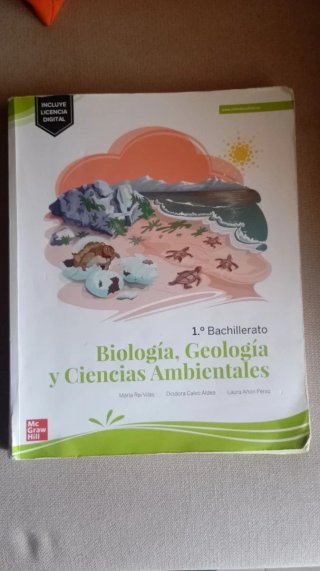 Libro biología y geología 1 Bachillerato.