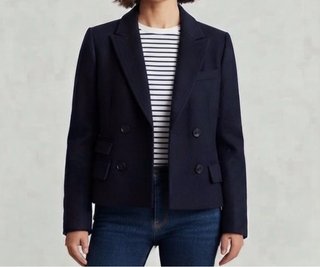Blazer blu doppiopetto donna
