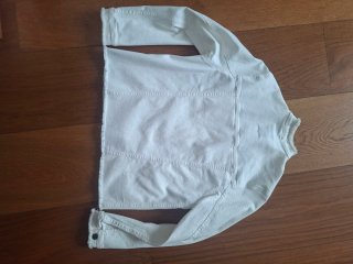 Cazadora vaquera blanca corte recto