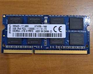 Memoria RAM Kingston 8GB Portátil PC3L